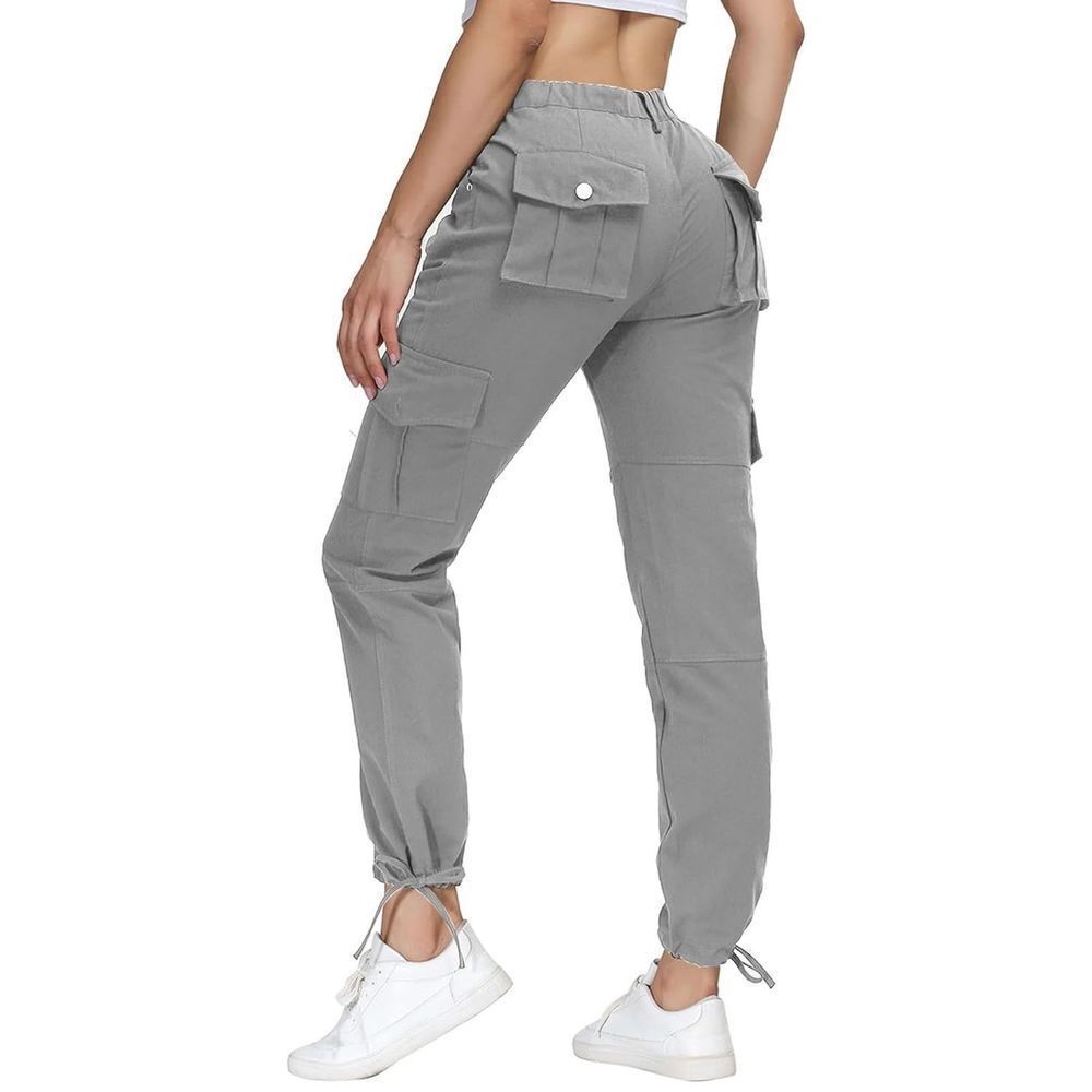 Women Cargo Pants Casual Relaxed Fit Jogger Pants with 6 Pockets for Hiking  - Picture 3 of 6
